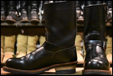 【9D 良品 14年】レッドウィング 9268 エンジニア 黒 ブラック クローンダイク スチールトゥ ブーツ redwing HOPESMORE