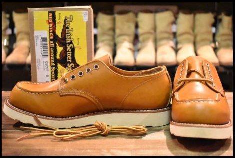 【9.5D 箱付 未使用 18年】レッドウィング 9895 アイリッシュセッター オックスフォード ゴールドラセット 短靴 ブーツ redwing HOPESMORE