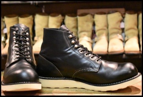 【9.5D 良品 犬タグ復刻 21年】レッドウィング 8165 アイリッシュセッター 黒 ブラッククローム プレーントゥ ブーツ redwing HOPESMORE