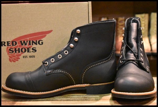 【7.5D 箱付 未使用 22年】レッドウィング 8084 アイアンレンジャー ブラックハーネス 黒 キャップトゥ ブーツ redwing HOPESMORE