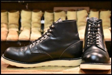 【9.5D 良品 犬タグ復刻 21年】レッドウィング 8165 アイリッシュセッター 黒 ブラッククローム プレーントゥ ブーツ redwing HOPESMORE