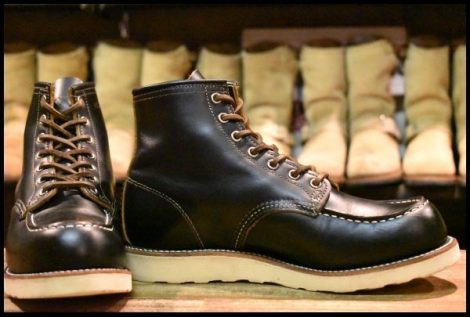 【8.5E 美品 17年】レッドウィング 9874 アイリッシュセッター ブラック クローンダイク モックトゥ 黒 ブーツ redwing HOPESMORE
