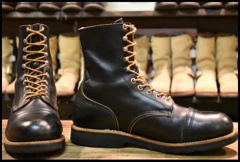 【9.5D 良品 PT91プリントEH】レッドウィング 8285 ブラッククローム 黒 編み上げ アイアンレンジャー ブーツ redwing HOPESMORE