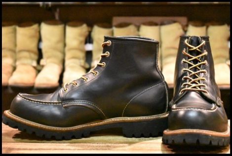 【11E 良品 羽タグ】レッドウィング 8136 ビブラム アイリッシュセッター 黒 ブラッククローム モックトゥ 8176 redwing HOPESMORE