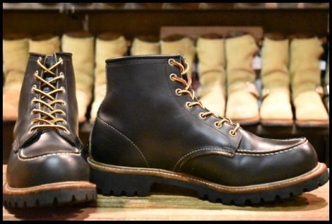 【11E 良品 羽タグ】レッドウィング 8136 ビブラム アイリッシュセッター 黒 ブラッククローム モックトゥ 8176 redwing HOPESMORE