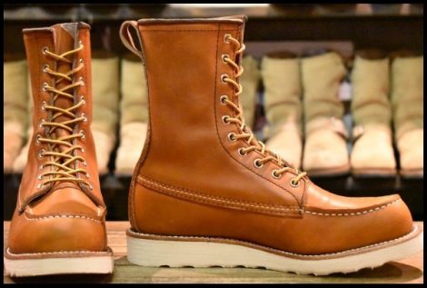 【7.5D 箱付 美品 22年】レッドウィング 877 ロング アイリッシュセッター 茶 オロレガシー モックトゥ 編み上げ ブーツ redwing HOPESMORE