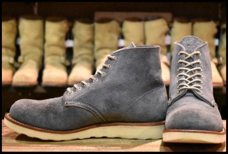 【7.5D 良品 11年】レッドウィング 8144 スエード アイリッシュセッター スレートブルー 青 プレーントゥ ブーツ redwing HOPESMORE