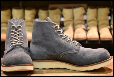 【7.5D 良品 11年】レッドウィング 8144 スエード アイリッシュセッター スレートブルー 青 プレーントゥ ブーツ redwing HOPESMORE