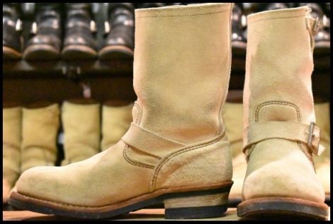 【8.5D 良品 09年】レッドウィング 8268 スエード エンジニア ホーソーンアビレーン ラフアウト スチールトゥ ブーツ redwing HOPESMORE