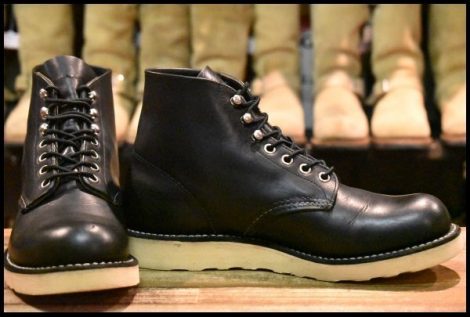【6.5D 美品 12年】レッドウィング 9070 アイリッシュセッター 黒 ブラック ハーネス プレーントゥ ブーツ 8165 redwing HOPESMORE