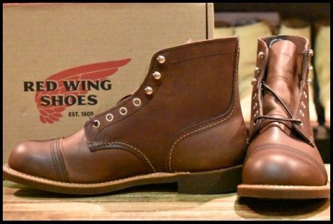 【8.5D 箱付 未使用 22年】レッドウィング 8111 アイアンレンジャー アンバー ハーネス キャップトゥ ブラウン ブーツ redwing HOPESMORE