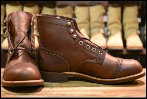 【8.5D 箱付 未使用 22年】レッドウィング 8111 アイアンレンジャー アンバー ハーネス キャップトゥ ブラウン ブーツ redwing HOPESMORE