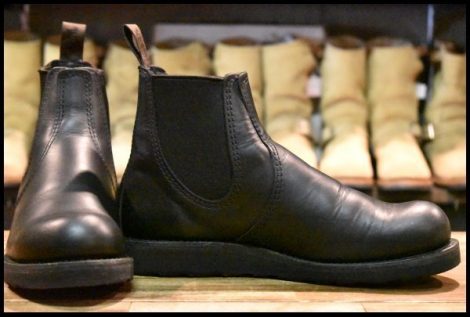 【8D 箱付 美品 24年】レッドウィング 3194 クラシックチェルシー サイドゴア ブラック ハーネス 黒 ブーツ redwing HOPESMORE