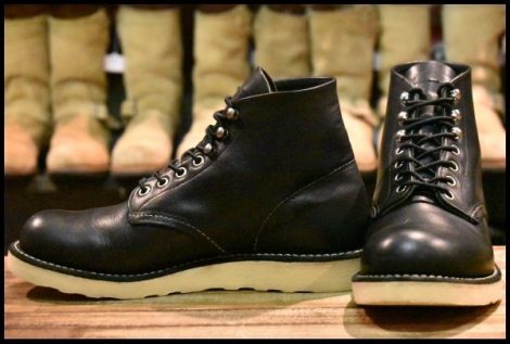 【6.5D 美品 12年】レッドウィング 9070 アイリッシュセッター 黒 ブラック ハーネス プレーントゥ ブーツ 8165 redwing HOPESMORE