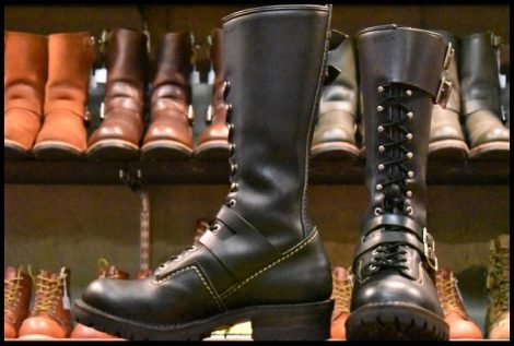 【8D? 良品】WESCO ウエスコ カスタムジョブマスターSLTT 黒 ブラック ビブラム100シングル 編み上げ ブーツ HOPESMORE