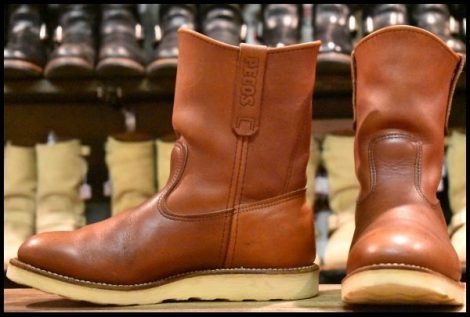 【8E 良品 08年】レッドウィング 8866 ペコス 赤茶 オロラセット プルオン クッションソール ブーツ redwing pecos HOPESMORE
