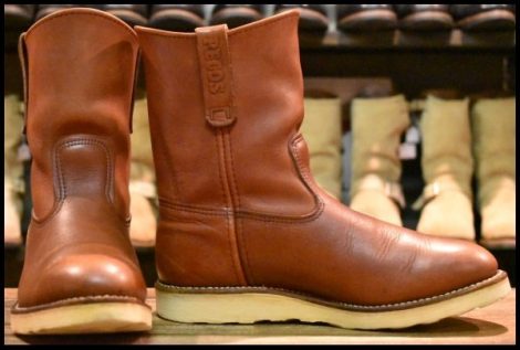【8E 良品 08年】レッドウィング 8866 ペコス 赤茶 オロラセット プルオン クッションソール ブーツ redwing pecos HOPESMORE