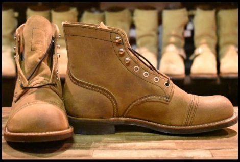 【8.5D 箱付 未使用 22年】レッドウィング 8083 アイアンレンジャー ミュールスキナー スエード 編み上げ ブーツ redwing 8113 HOPESMORE