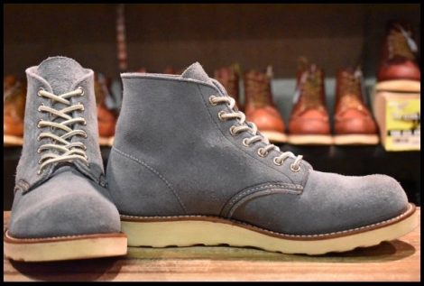 【8D 良品 11年】レッドウィング 8144 スエード アイリッシュセッター スレートブルー 青 プレーントゥ ブーツ redwing HOPESMORE
