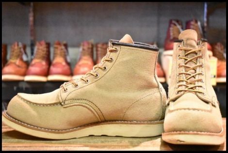 【8.5D 良品 11年】レッドウィング 8173 スエード アイリッシュセッター ホーソーン ラフアウト モックトゥ ブーツ redwing HOPESMORE