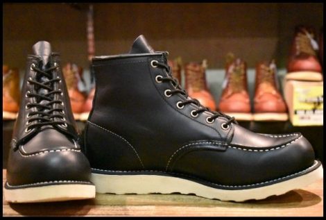 【10.5D 美品 15年】レッドウィング 8179 アイリッシュセッター 黒 ブラッククローム モックトゥ 編み上げ ブーツ redwing HOPESMORE