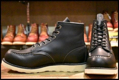 【10.5D 美品 15年】レッドウィング 8179 アイリッシュセッター 黒 ブラッククローム モックトゥ 編み上げ ブーツ redwing HOPESMORE