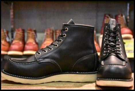 【7E 美品 13年】レッドウィング 8179 アイリッシュセッター 黒 ブラッククローム モックトゥ 編み上げ ブーツ redwing HOPESMORE