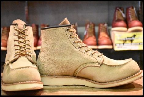 【8.5D 良品 11年】レッドウィング 8173 スエード アイリッシュセッター ホーソーン ラフアウト モックトゥ ブーツ redwing HOPESMORE