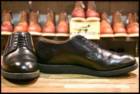 【11D 良品 11年】レッドウィング 101 ポストマン シューズ 黒 ブラック シャパラル 編み上げ 短靴 ブーツ redwing HOPESMORE