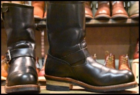 【8D 良品 12年】レッドウィング 2268 エンジニア 黒 ブラッククローム スチールトゥ ブーツ redwing HOPESMORE