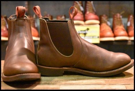 【9.5E 良品 09年】レッドウィング 8192 チェルシー サイドゴア 茶 ブラウン ベルバブーマー ブーツ redwing HOPESMORE