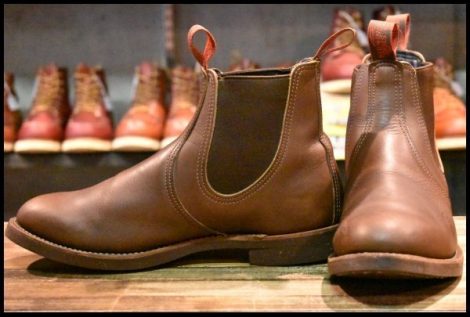 【9.5E 良品 09年】レッドウィング 8192 チェルシー サイドゴア 茶 ブラウン ベルバブーマー ブーツ redwing HOPESMORE