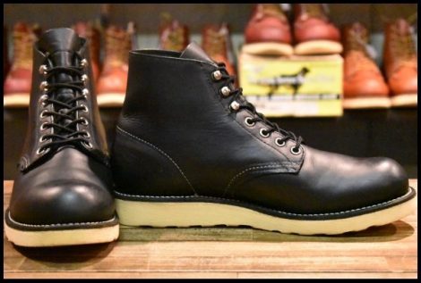 【8D 良品 04年】レッドウィング 8165 アイリッシュセッター 黒 ブラッククローム プレーントゥ 編み上げ ブーツ redwing HOPESMORE