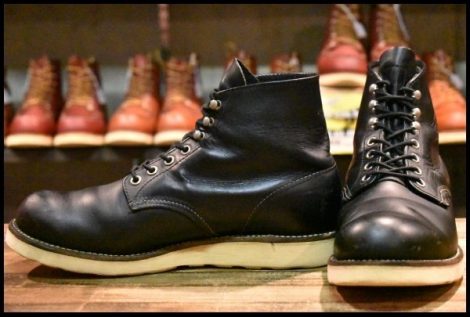 【9D 良品 09年】レッドウィング 8165 アイリッシュセッター 黒 ブラッククローム プレーントゥ 編み上げ ブーツ redwing HOPESMORE