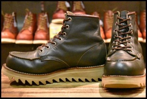 【7E 良品 犬タグ カスタム】レッドウィング 8180 アイリッシュセッター 緑 カンガタン グリーン レースアップ ブーツ redwing HOPESMORE
