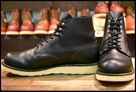【8D 良品 04年】レッドウィング 8165 アイリッシュセッター 黒 ブラッククローム プレーントゥ 編み上げ ブーツ redwing HOPESMORE