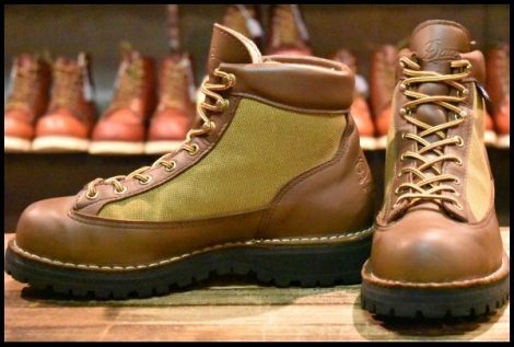 【7.5EE 良品 白タグ】Danner ダナーライト 30440 ブラウン カーキ ゴアテックス GORE-TEX 編み上げ ハイキング ブーツ HOPESMORE