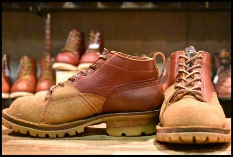【7.5E 良品】BAKER’S ベイカーズ オックスフォードLTT ブラウン×スエード ツートン 茶 ビブラム100 ホワイツ ブーツ ニックス HOPESMORE