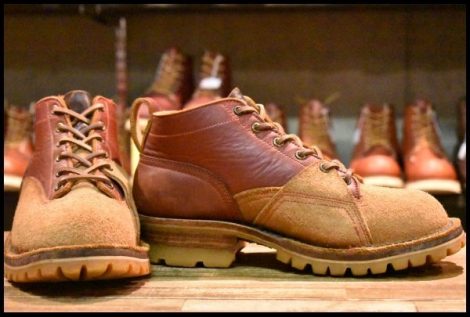 【7.5E 良品】BAKER’S ベイカーズ オックスフォードLTT ブラウン×スエード ツートン 茶 ビブラム100 ホワイツ ブーツ ニックス HOPESMORE