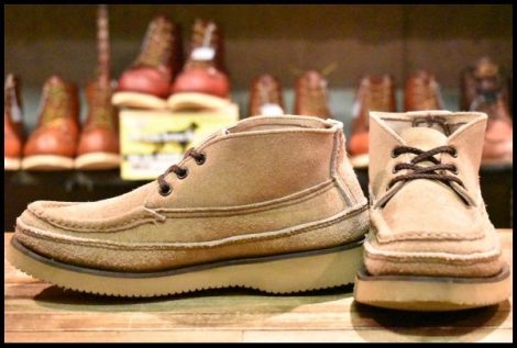 【5EE 良品】RUSSELL MOCCASIN ラッセルモカシン スポーティングクレーチャッカ ダブルモカシン ララミースエード 短靴 ブーツ HOPESMORE
