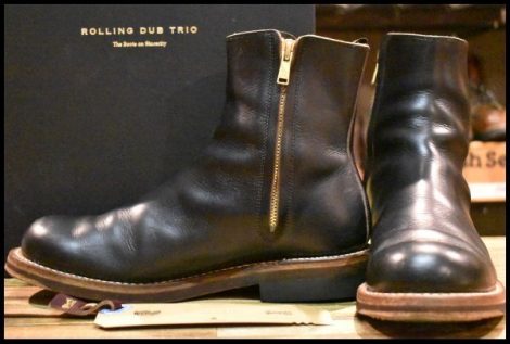 【7.5 箱付 美品】Rolling dub trio ローリングダブトリオ RDT-A14 CASPER キャスパー オイルブラック 黒 クロムエクセル ブーツ HOPESMORE
