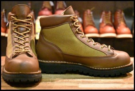 【7.5EE 良品 白タグ】Danner ダナーライト 30440 ブラウン カーキ ゴアテックス GORE-TEX 編み上げ ハイキング ブーツ HOPESMORE