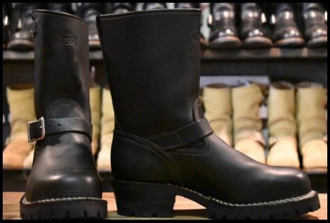 【8E 美品 14年】WESCO ウエスコ カスタムボス ブラック 黒 ビブラム100シングル エンジニア ブーツ スチールトゥ BOSS HOPESMORE