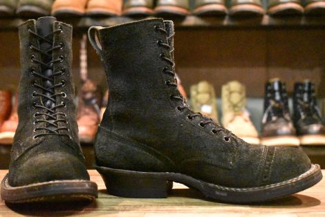 【8E 良品】WHITE’S ホワイツ スモークジャンパー ブラックラフアウト 黒 ビブラム269シングル メダリオントゥ ブーツ HOPESMORE