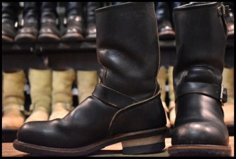 【7.5D 良品 PT83 91年01月刻印】レッドウィング 2268 エンジニア 黒 ブラッククローム スチールトゥ ブーツ redwing HOPESMORE