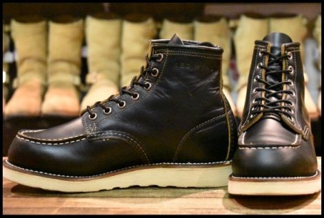 【6.5E 良品 19年】レッドウィング 9874 アイリッシュセッター ブラック クローンダイク モックトゥ 黒 編み上げ ブーツ redwing HOPESMORE