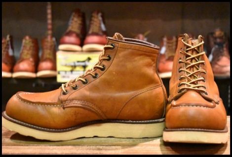 【8D 良品 羽タグ】レッドウィング 875 アイリッシュセッター 茶 オロイジナル モックトゥ 編み上げ ブーツ redwing HOPESMORE