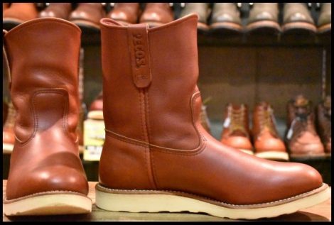 【10E 美品 10年】レッドウィング 8866 ペコス 赤茶 オロラセット クッションソール プルオン ブーツ redwing pecos HOPESMORE