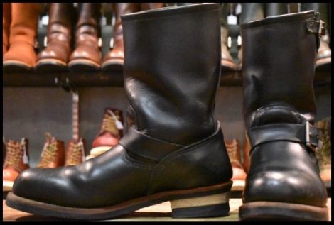 【10D 良品 10年】レッドウィング 2268 エンジニア 黒 ブラッククローム プルオン スチールトゥ ブーツ redwing HOPESMORE