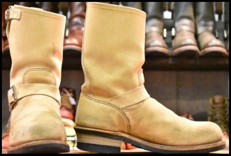 【7.5D 良品 PT99プリント 旧シルエット 06年】レッドウィング 8268 スエードエンジニア ラフアウト ブーツ redwing HOPESMORE